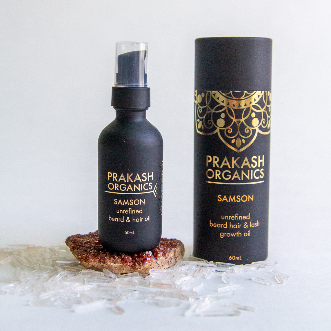 Prakash Organics Samson Unrefined Beard & Hair Oil for Growth & Strength