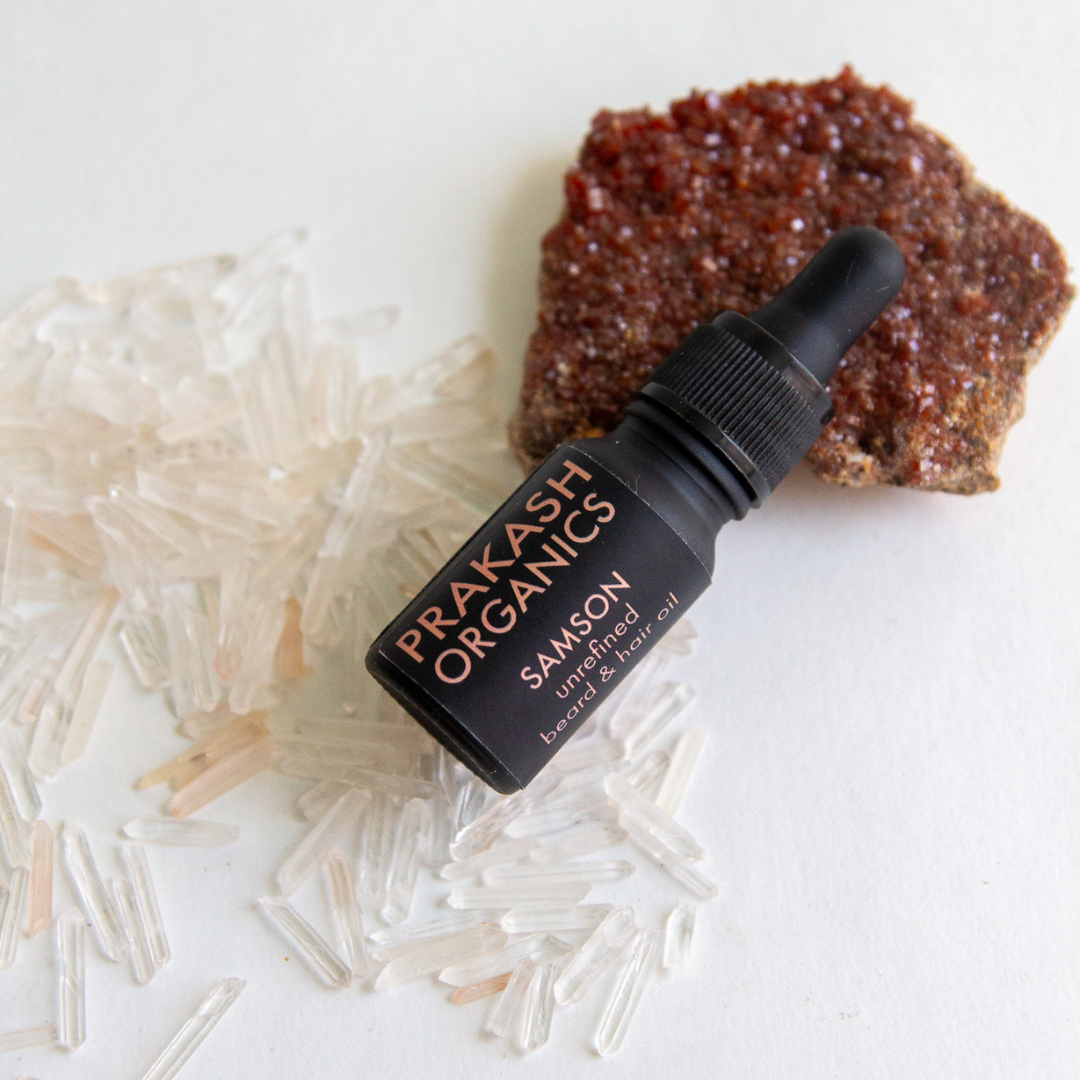 Prakash Organics Samson Unrefined Beard & Hair Oil for Growth & Strength