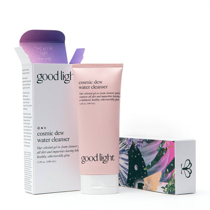 Cosmic dew gel-to-foam water cleanser